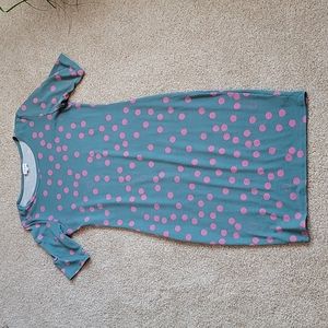 LuLaRoe Julia Dress M polka-dot